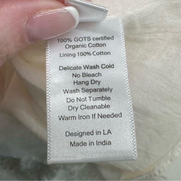 NWT | St. Roche | Winona Eyelet Midi Skirt | Off-White | Size 8 - Picture 7 of 12